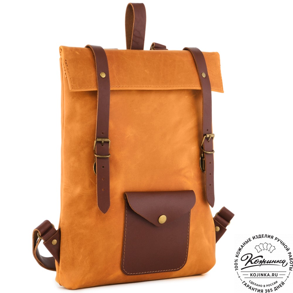 Кожаный рюкзак "Vogue" (рыжий крейзи)